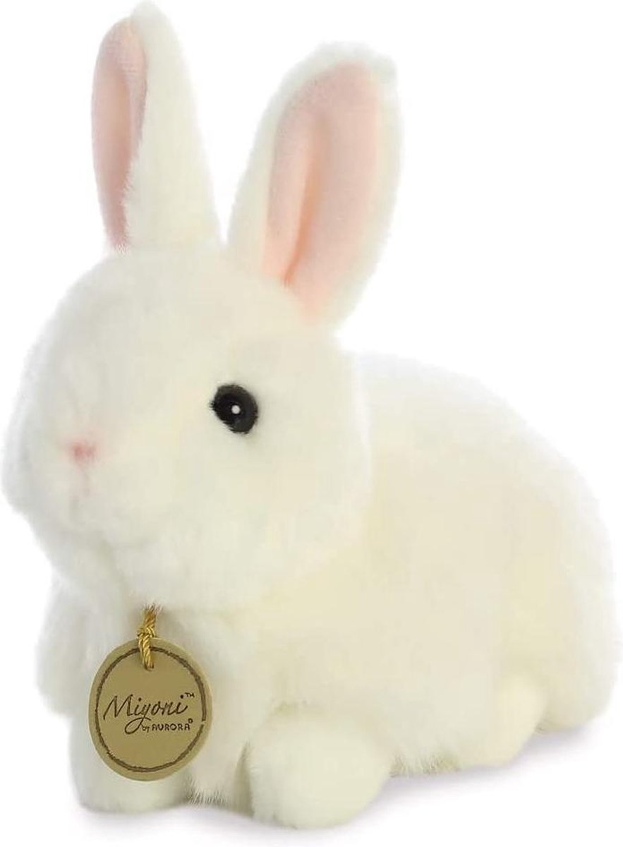 Aurora Knuffel Angora Konijn Junior 19 Cm Pluche Wit