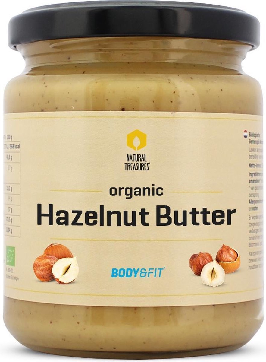 Body & Fit Biologische Hazelnootpasta - Zonder toevoegingen - 170 gram