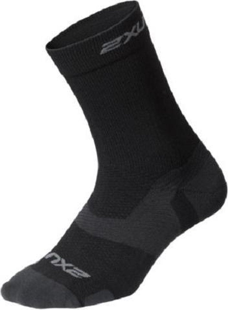 2xu Hoge Sokken Vectr Lightcushion Nylon Zwart Maat 42/46