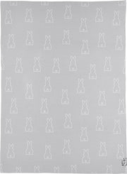 Meyco X Mrs.Keizer ledikantdeken Rabbit - Silver - 100x150 cm