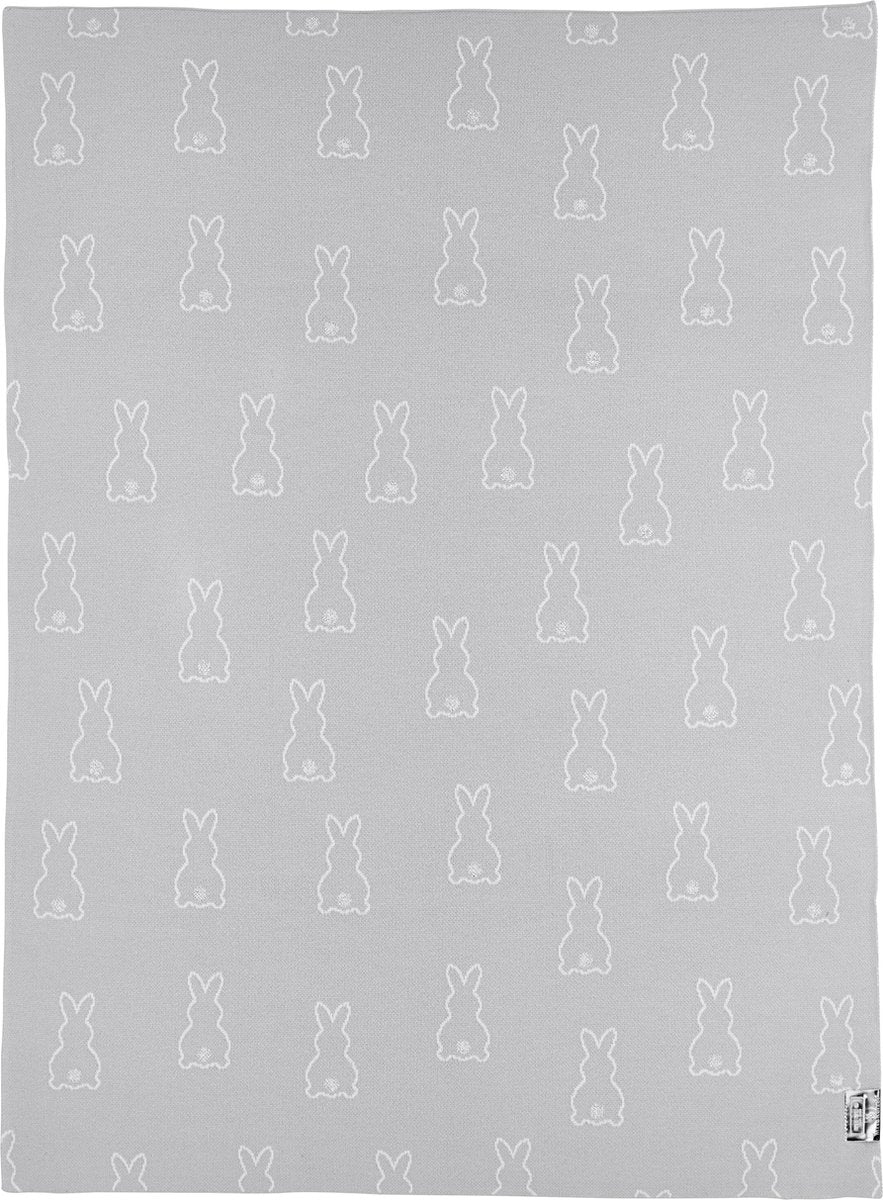 Meyco X Mrs.Keizer ledikantdeken Rabbit - Silver - 100x150 cm