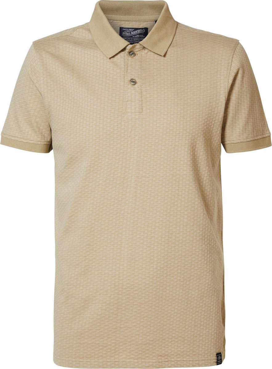 Petrol Industries - Heren All-over print polo - Bruin - Maat XL