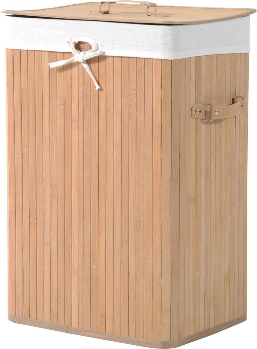 Bamboe wasmand 72 L - Luxe wasmand - Wassorteerder - Natuur - L40 x B30 x H60 cm