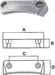 Volvo Penta Anode Plate DPH-DPR System Drives Aluminium (CM3588745A)