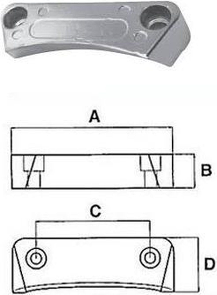 Volvo Penta Anode Plate DPH-DPR System Drives Aluminium (CM3588745A)