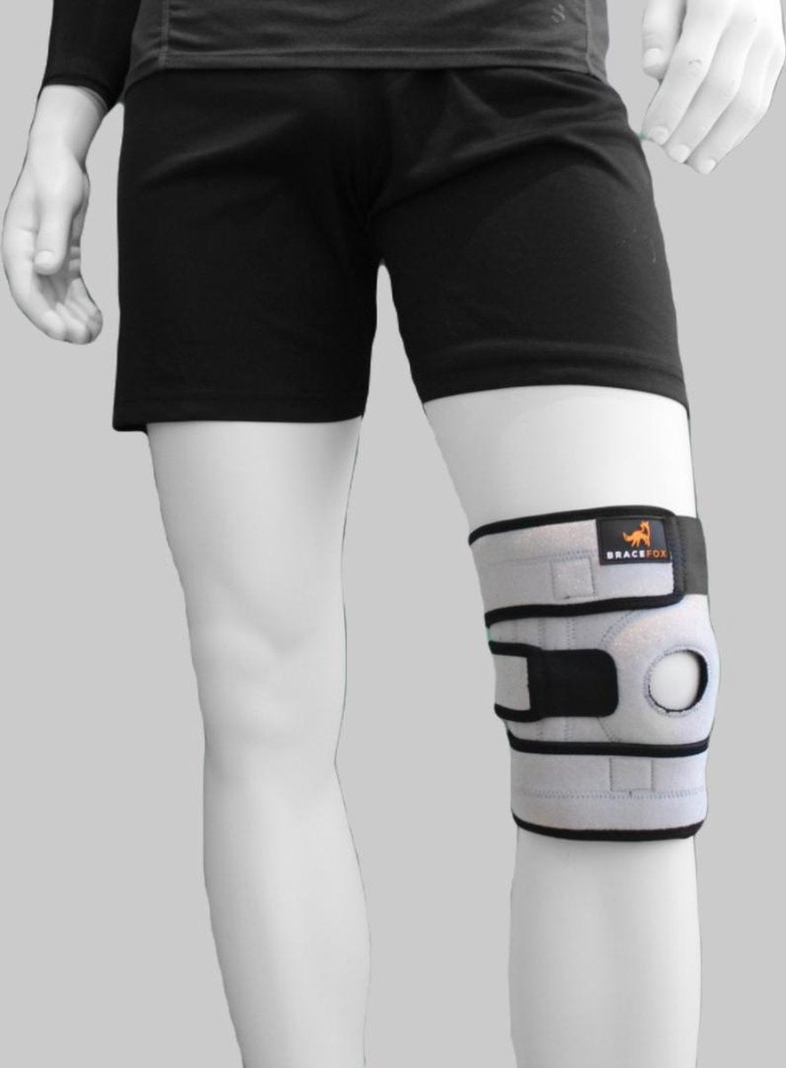 Kniebrace | Bracefox™ - Wit - Universele maat