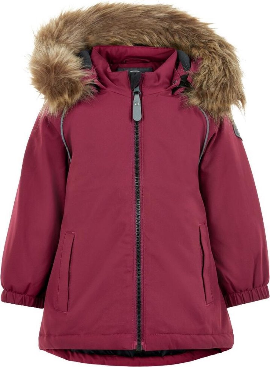 Color Kids - Parka-jasje voor babymeisjes - Effen - Donkerrood - maat 92cm