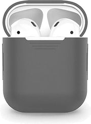 AirPods Hoesje - Siliconen Bescherm Case Hoesje - Grijs - Smartphonica