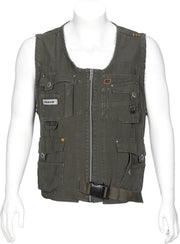 T'RIFFIC® STORM Werkgilet Canvas washed 100% katoen Olijfgroen size S