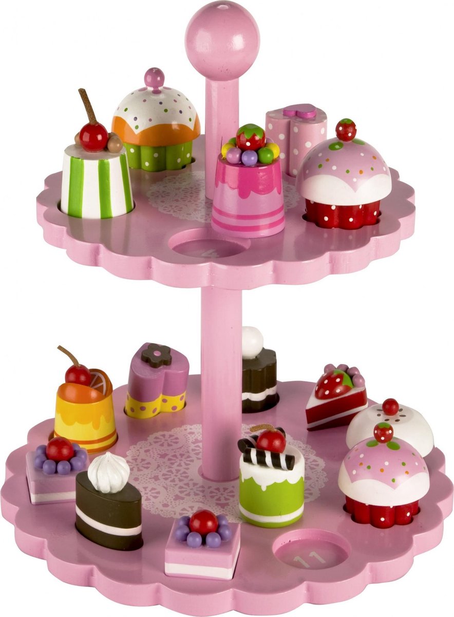 Tidlo - Puzzel - Grote High tea taartjes standaard - Tellen & passen