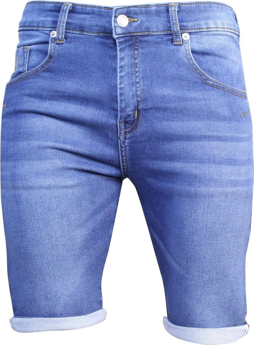 New Republic - Heren Shorts Jeans Short - Blauw - Maat XXL