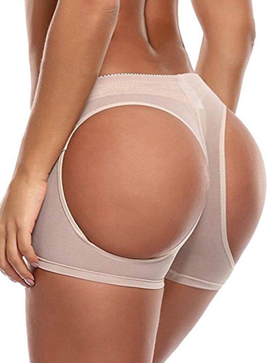 Winkrs |  Billen broekje beige - Butt Lift shapewear - Ondergoed voor volle ronde billen - maat 36