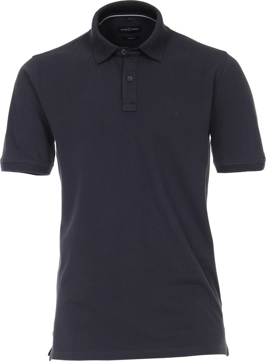CASA MODA comfort fit poloshirt - stretch - antraciet grijs -  Maat: 6XL