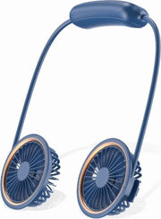 WS36 4.5W 1800mAh Hoek verstelbaar Drie-snelheden Stille hangende nekventilator Multifunctionele handheld en desktop Kleine ventilator (blauw)