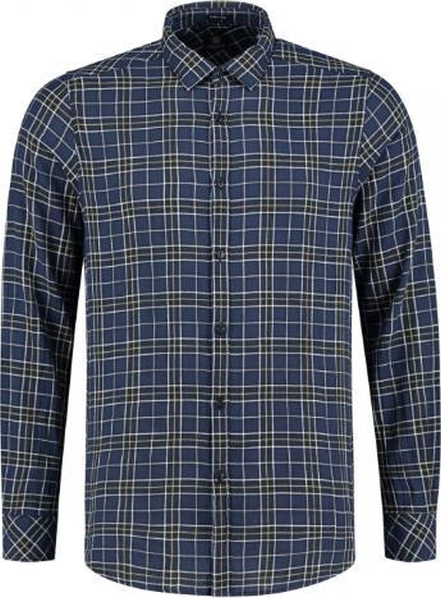 Dstrezzed Overhemd Herringbone Ruit Navy (303248 - 669)