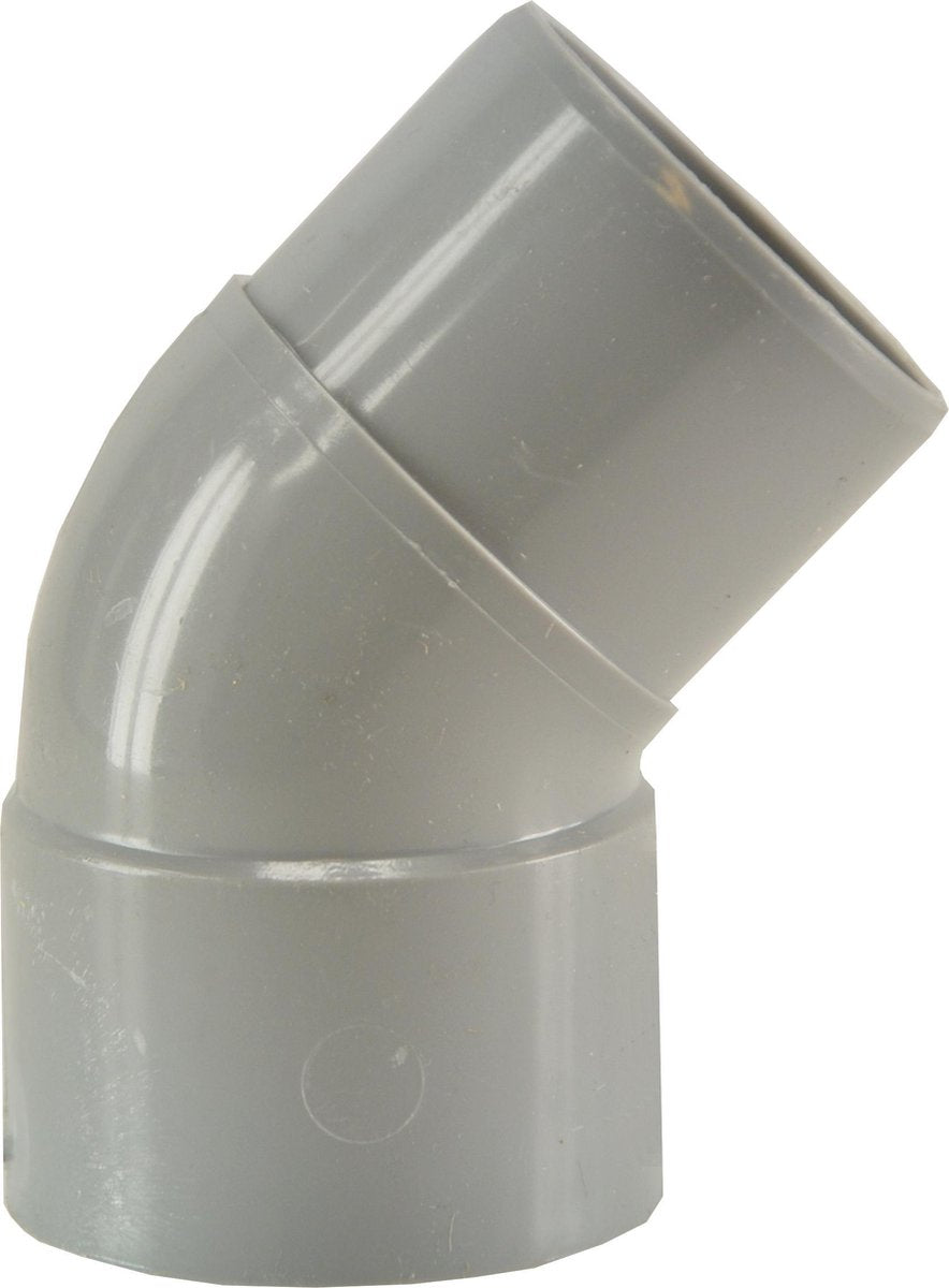 Sub hwa bocht 22gr. grijs mof/spie 80 mm