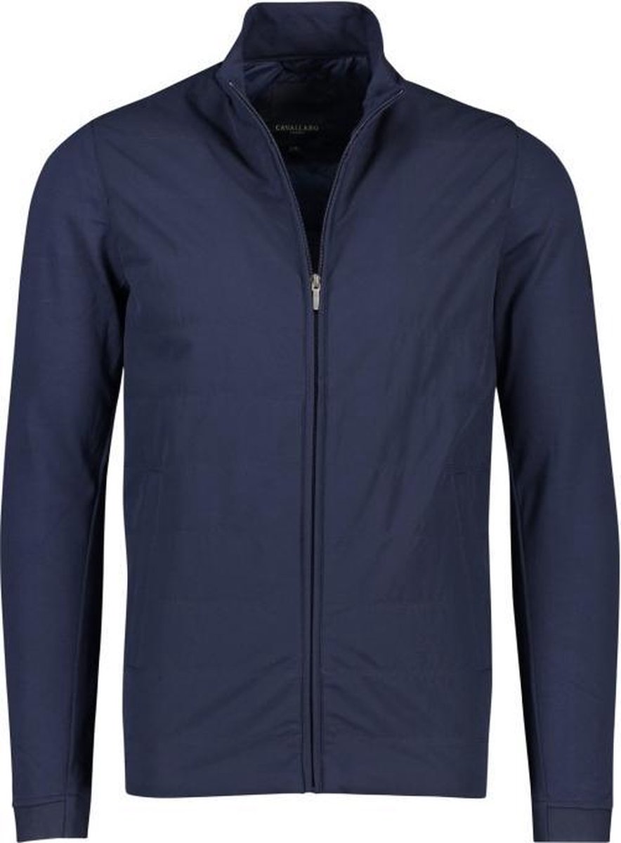 Cavallaro Napoli - Heren Jas - Mattarello Zip Jacket - Donkerblauw - Maat S