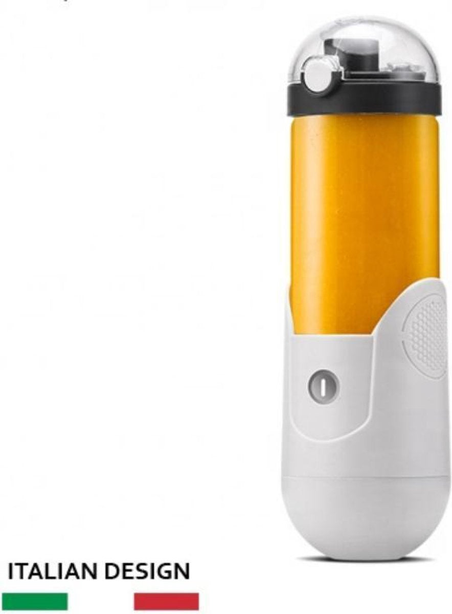 Portable Blender Premium - Wit - Met Gratis Beschermhoes - Draadloos & Draagbaar - Mix & Go - Smoothies & Shakes Zwart - Italiaans Design - Idailyfit