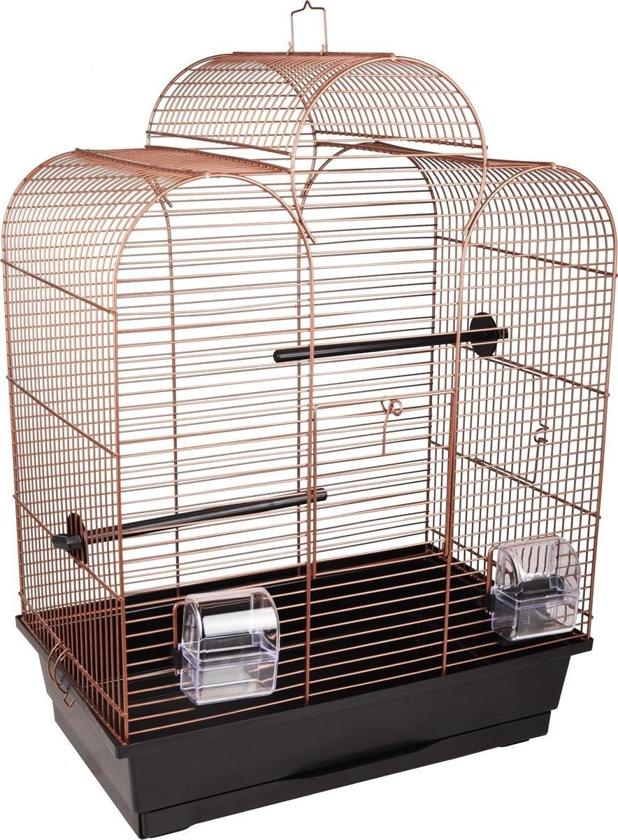 Vogelkooi Dara Zwart/Koper - Zwart - 45 x 28 x 61.5 cm