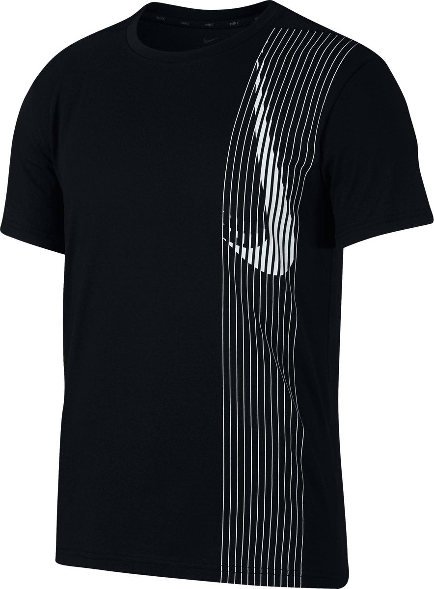 Nike M Nk Dry Top Ss Lv Sportshirt Heren - Black/Black/(White)