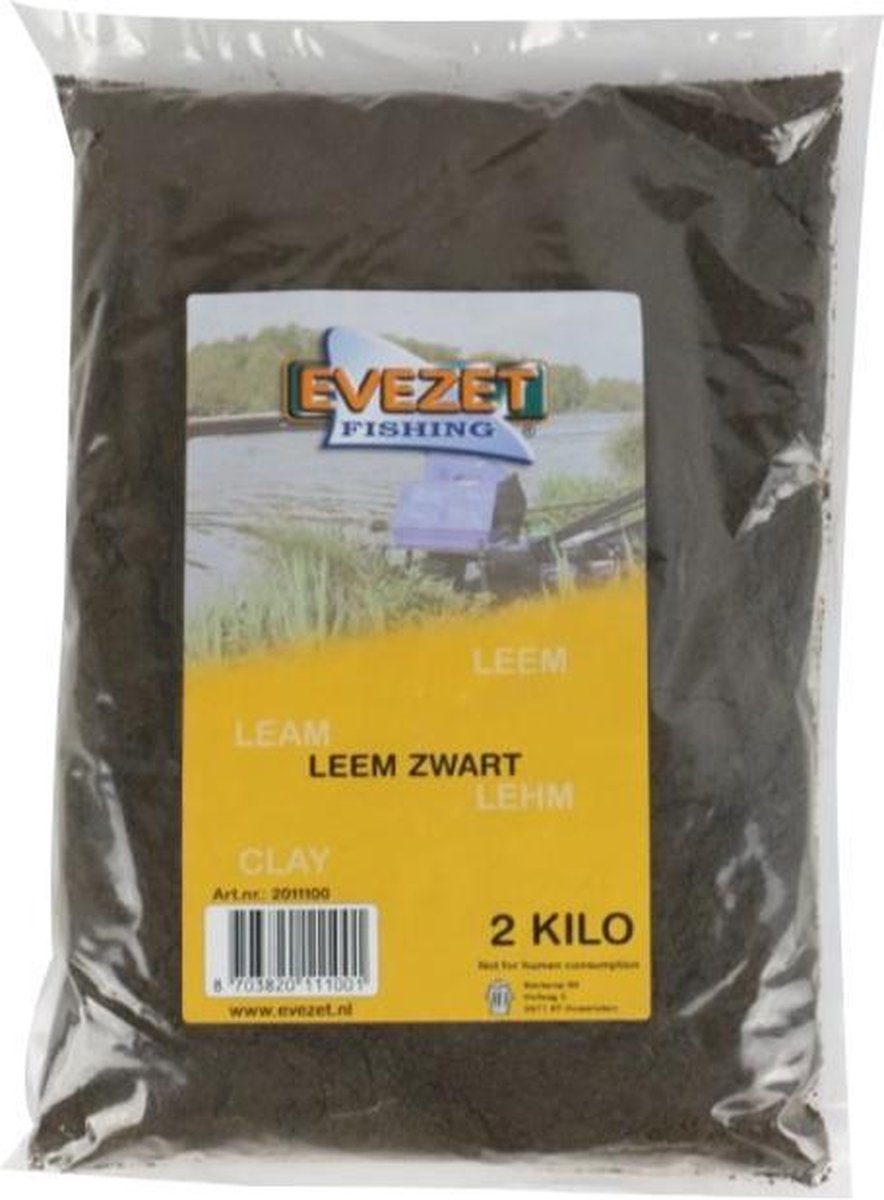 Evezet Leem Zwart - 2kg - Zwart