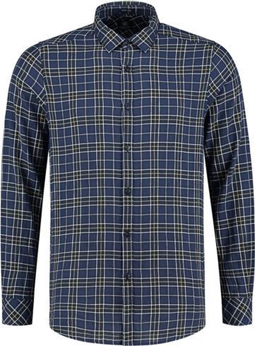 Dstrezzed Overhemd Herringbone Ruit Navy (303248 - 669)
