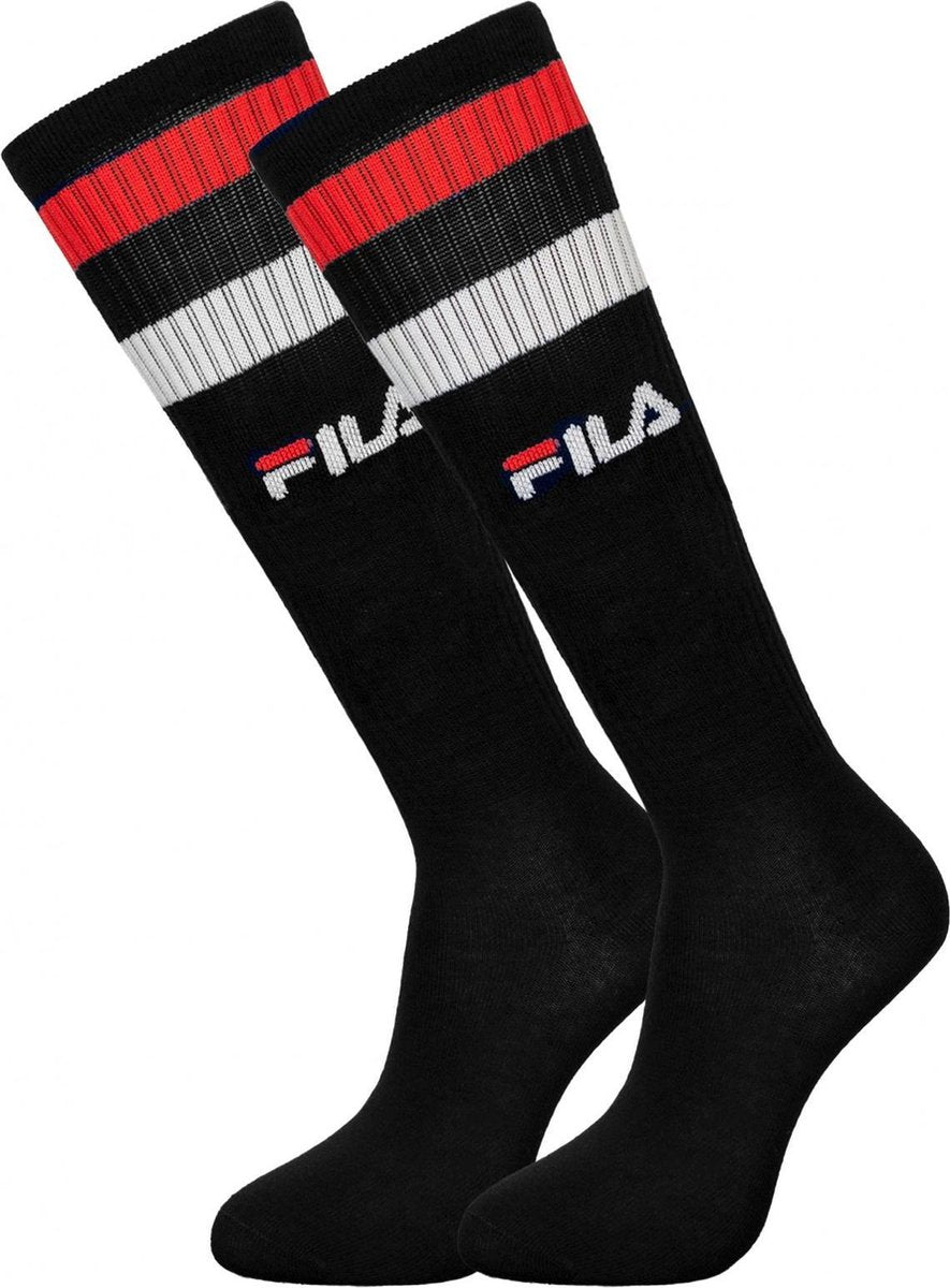Fila - 4-pack Hoge Sokken - Zwart - Maat 39-42