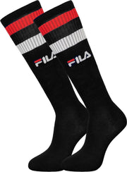 Fila - 4-pack Hoge Sokken - Zwart - Maat 43-46