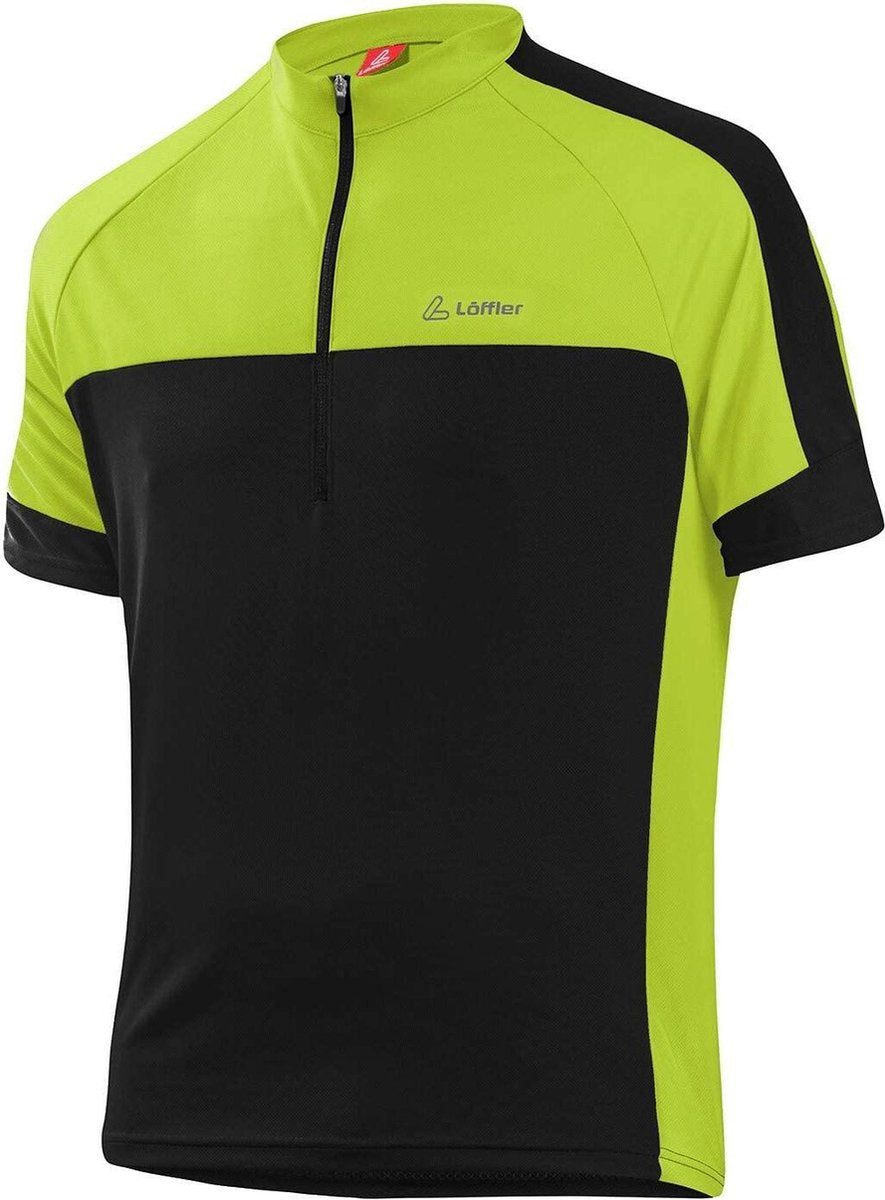 Löffler Fietsshirt Pace 3.0 Polyester Heren Zwart/groen Maat 56