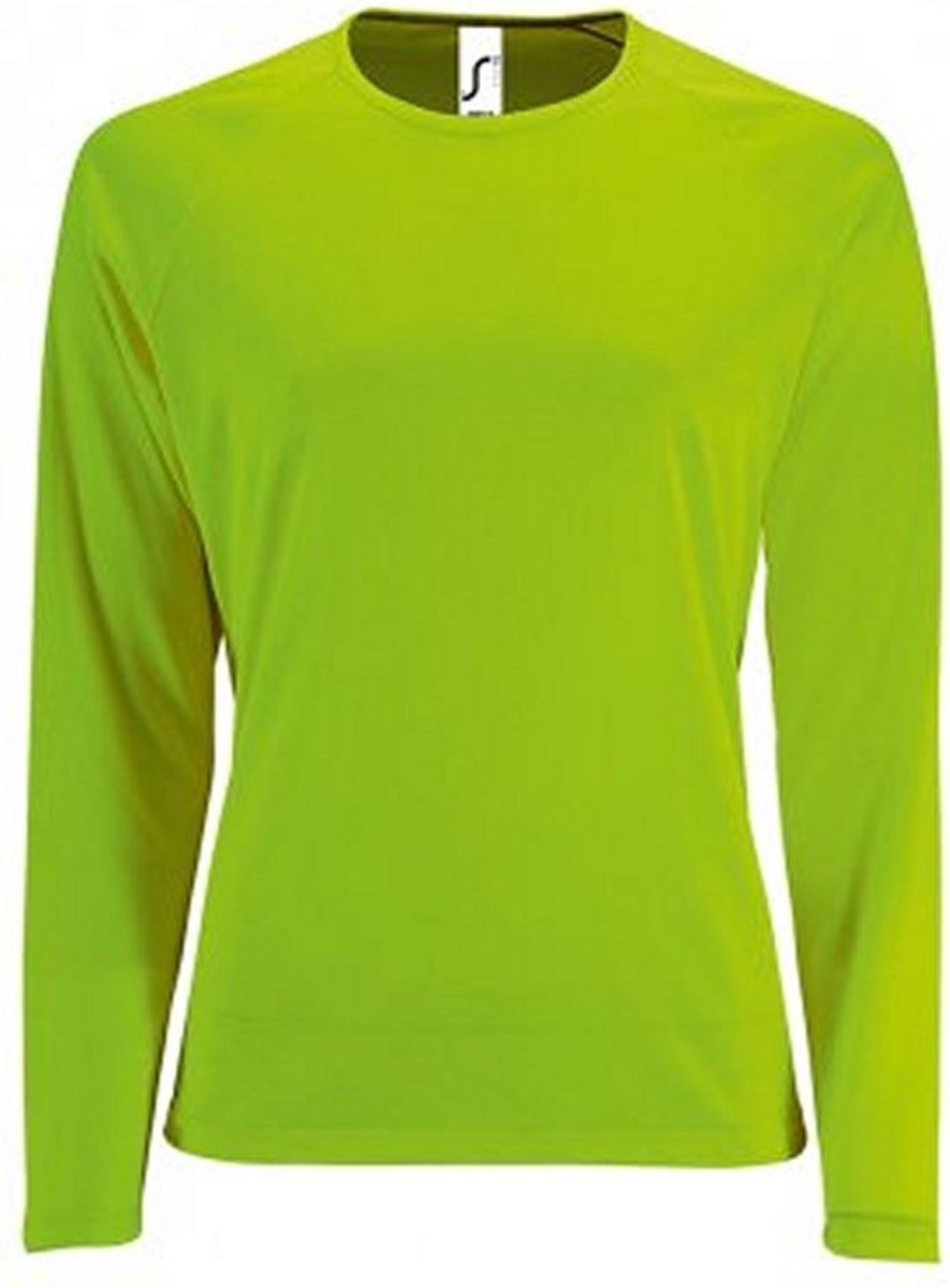SOLS Dames/dames Sportief T-Shirt met lange mouwen (Neon Groen)