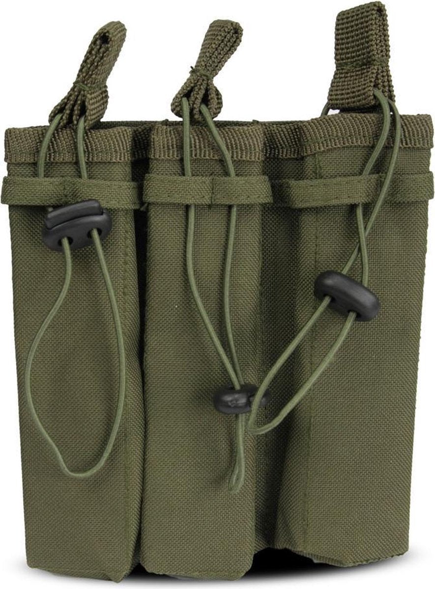 101Inc Molle pouch Sidearm 3 Mag. B groen