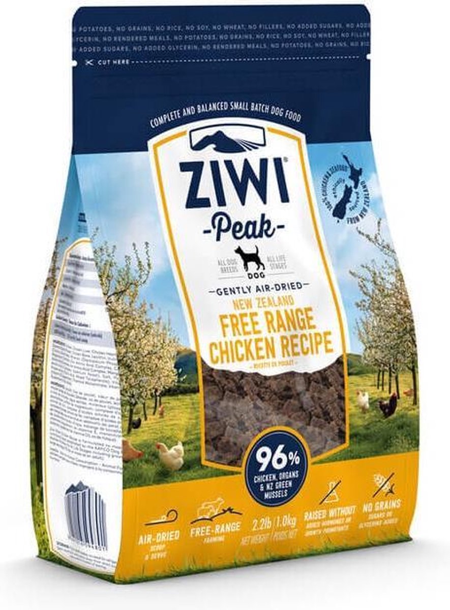 Ziwi Peak Hondenvoeding Air-Dried Chicken 1 kg.