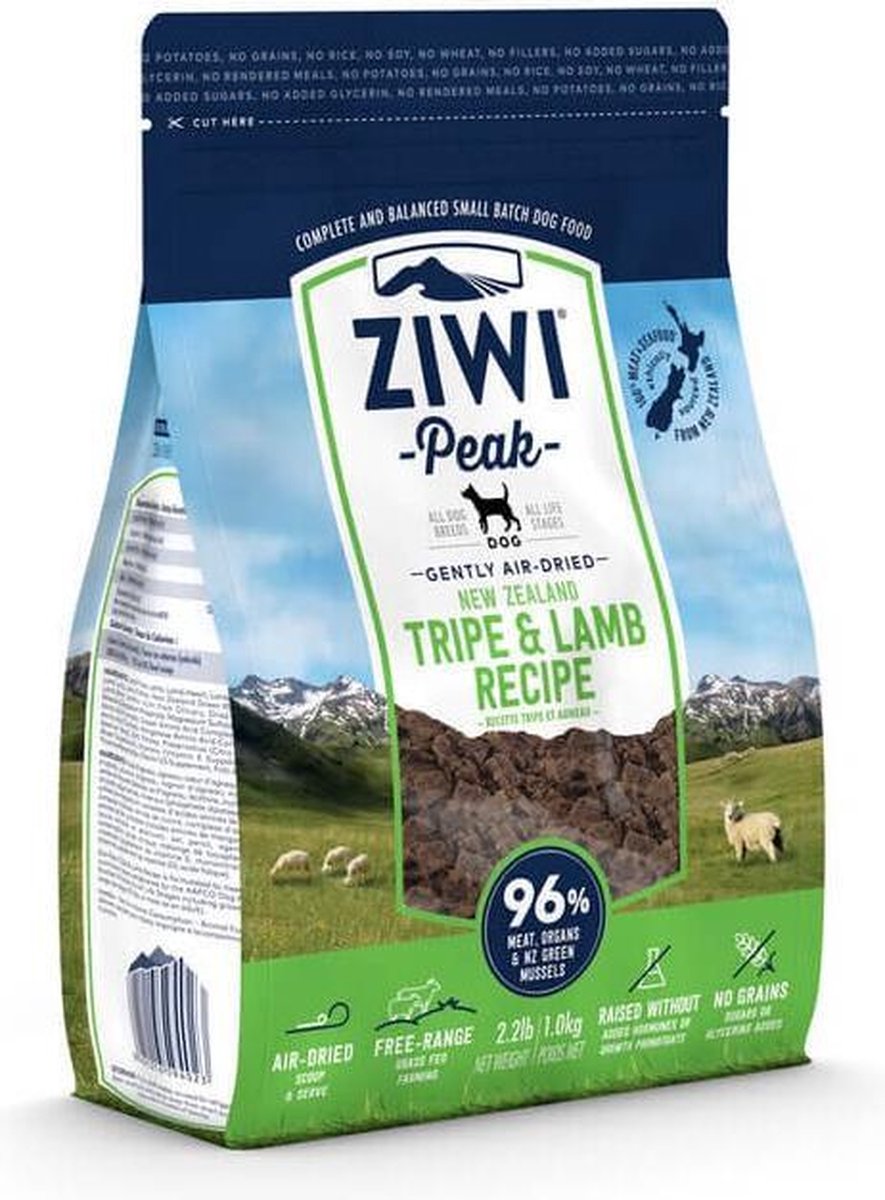 ZIWIPeak DOG gently air dried Tripe & Lamb 1 kg.