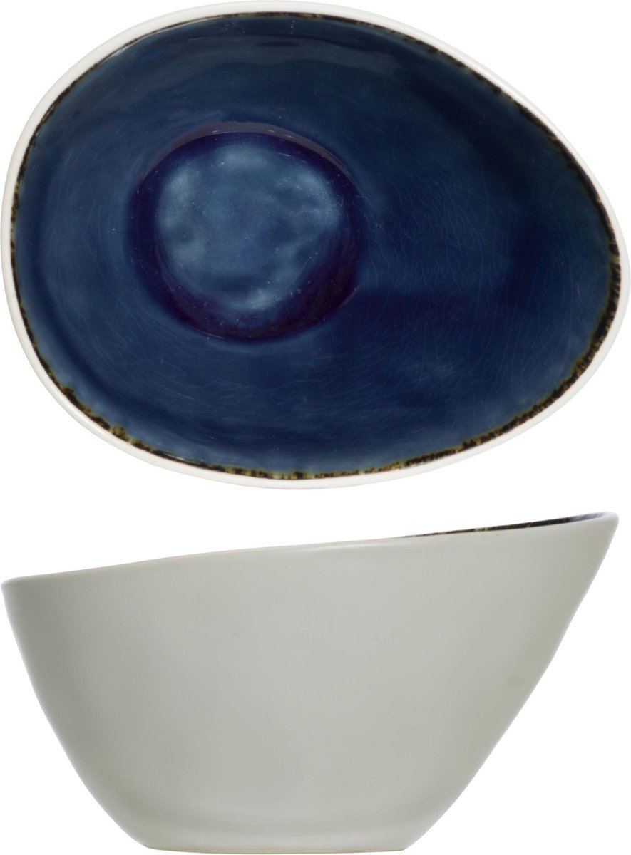 Cosy&Trendy Spirit Kommetje - Ovaal - 10.5x8x 6 cm - Blue - 6 stuks