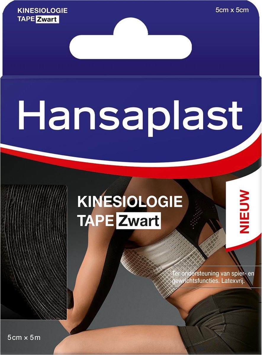Hansaplast Kinesiologie Sporttape - Zwart - 1 Rol