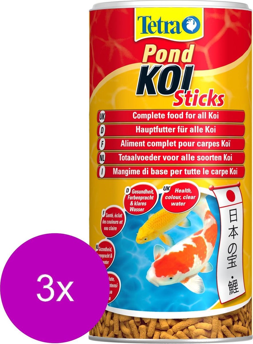 Tetra Pond Koi Sticks - Vijvervoer - 3 x 1 l