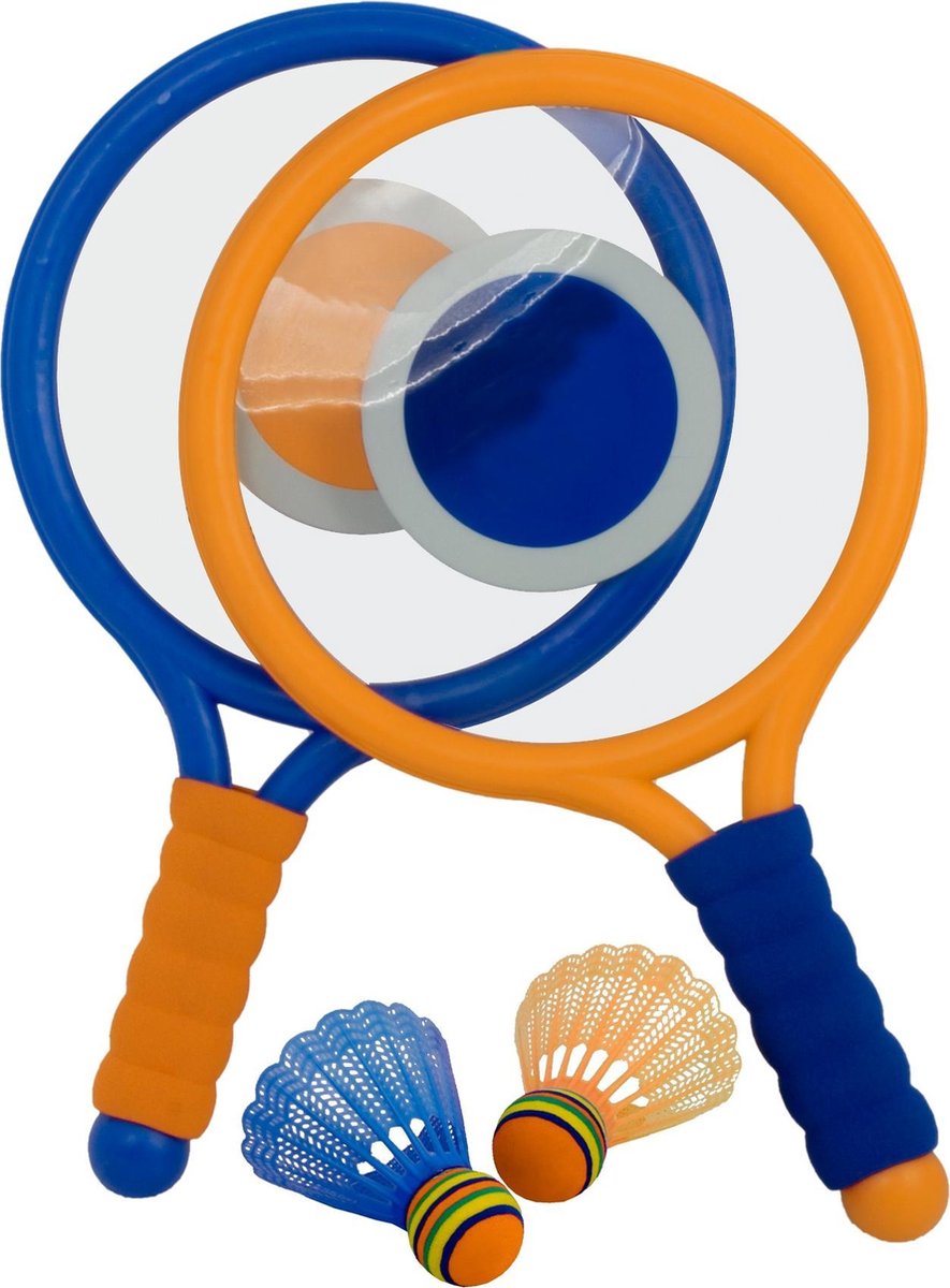 Miniland Badmintonset 40 Cm Blauw/oranje 4-delig