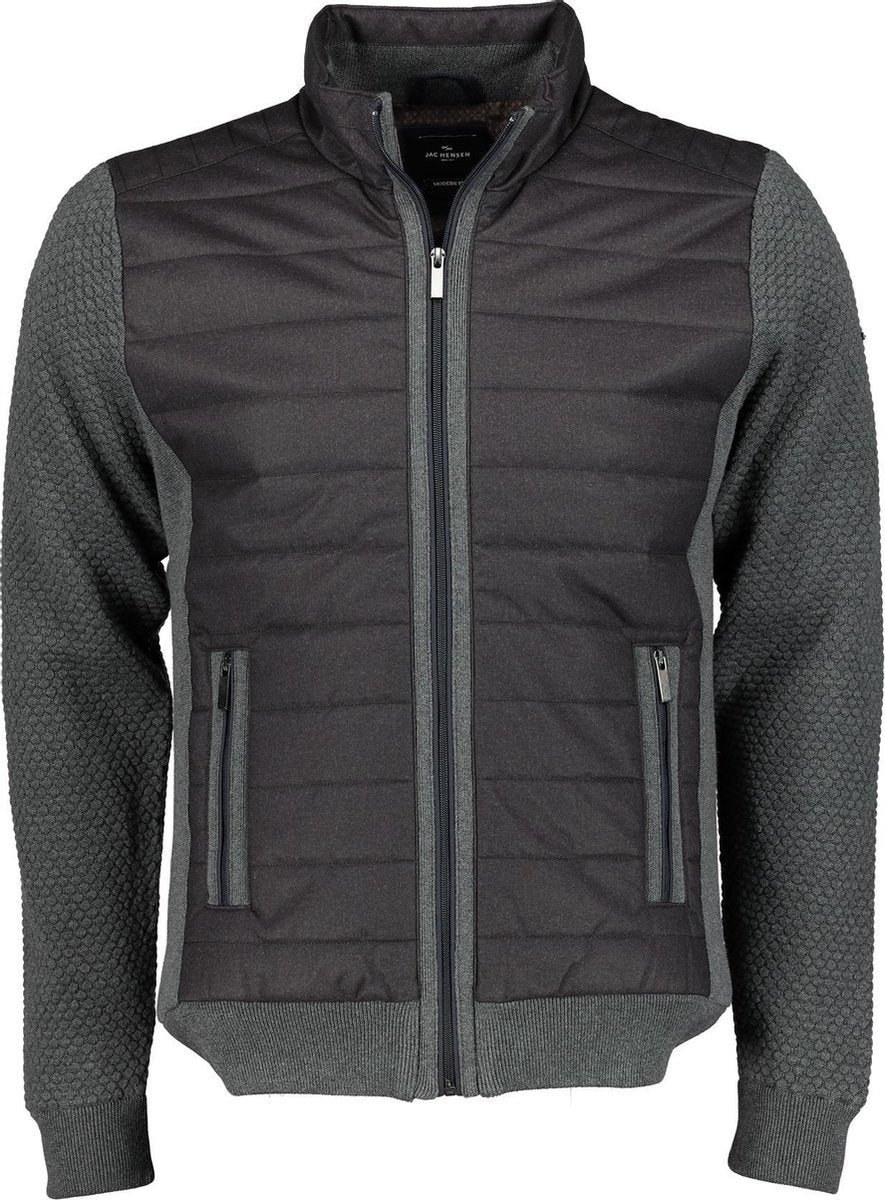 Jac Hensen Vest - Modern Fit - Grijs - 5XL Grote Maten