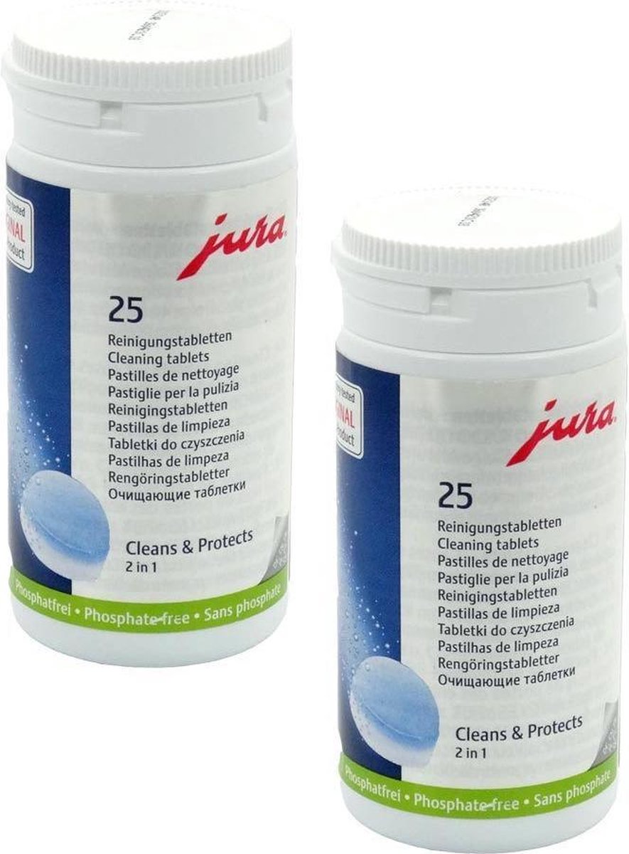 2X Jura 62535 Reinigingstabletten 25 stuks