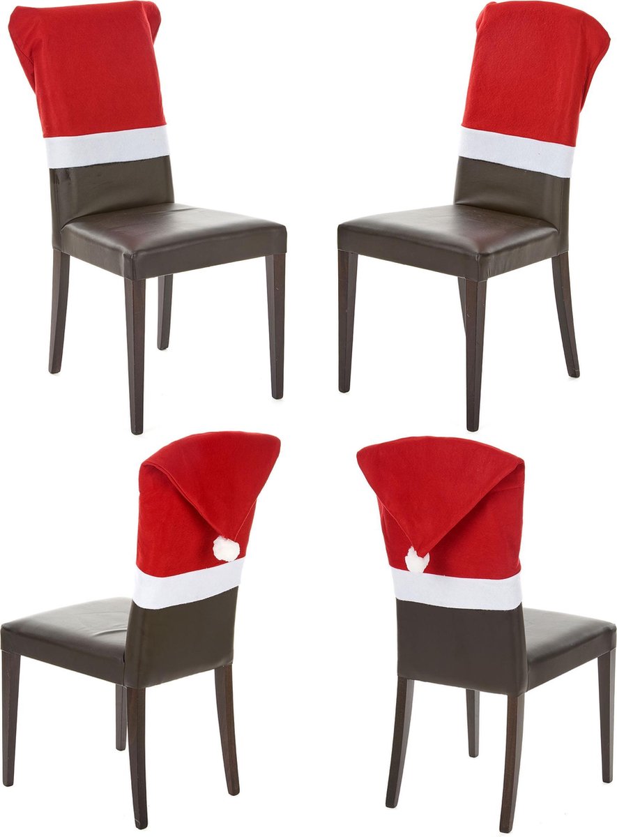 ESPA - Set van 4 rode stoelhoezen voor Kerst - Decoratie > Tafeldecoratie beeldjes