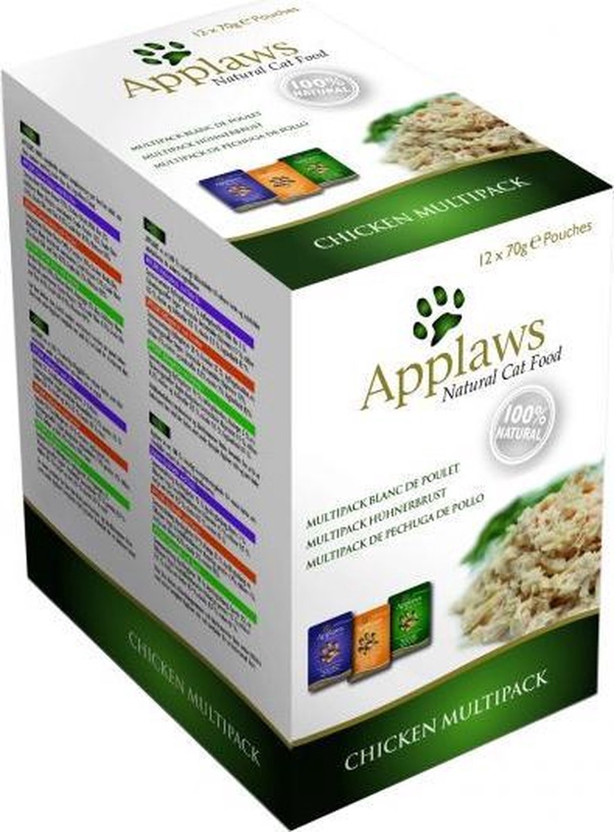 Applaws cat pouch multipack chicken selection kattenvoer 12x70 gr