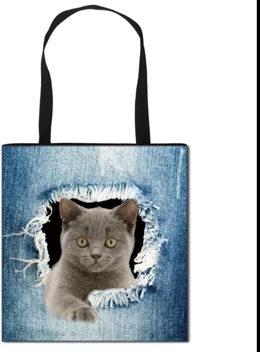 Kattenhebbedingen - Tas - Kat - Poes - Voor de kattenliefhebber - Grijze kat