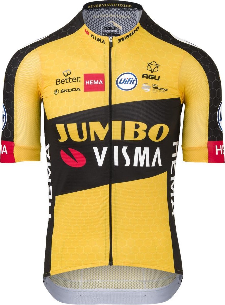 AGU Premium Aero Fietsshirt Team Jumbo Visma Heren - Geel - L