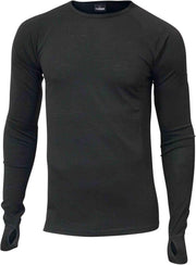 Ivanhoe Longsleeve Frippe Heren Merinowol Zwart Maat L