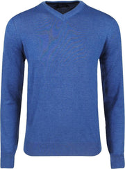 Ferlucci – Exclusieve Heren Trui met klassieke V-Hals – Cobalt
