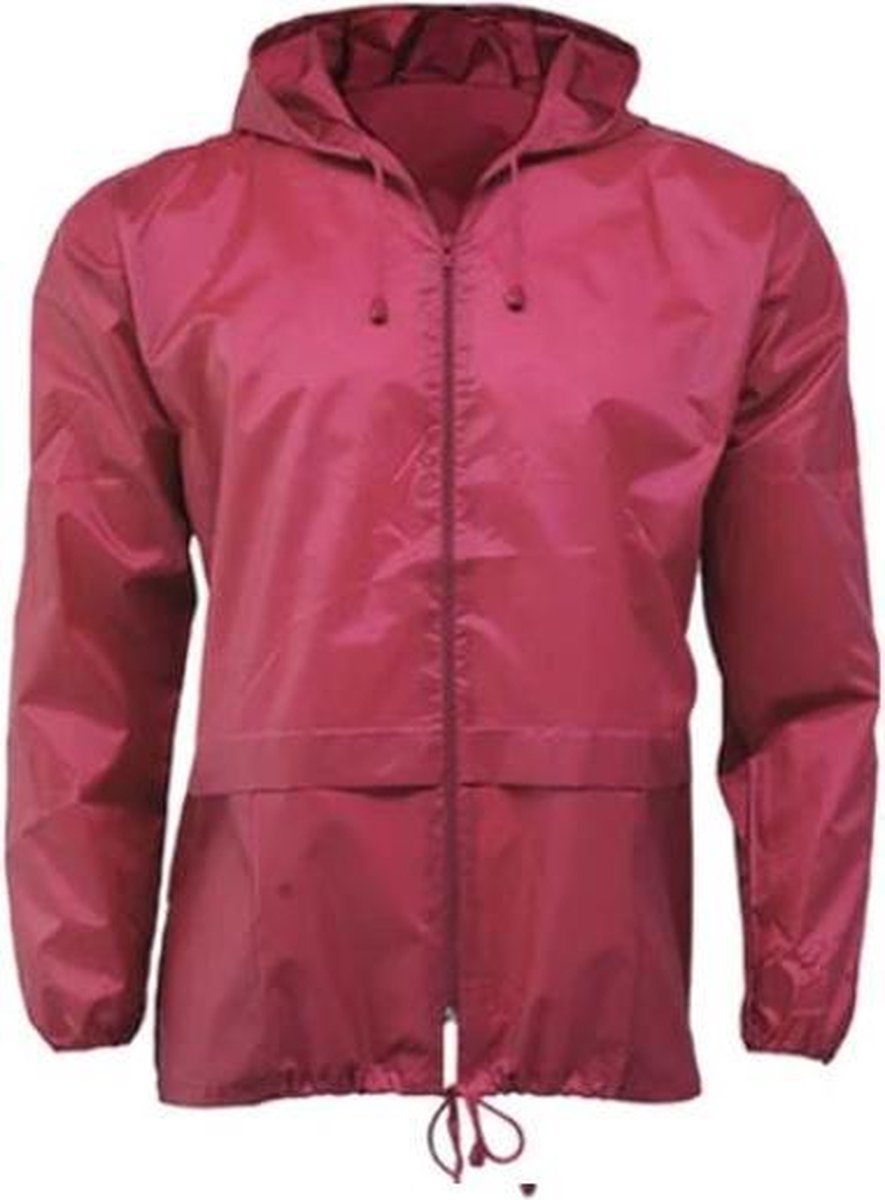 Regenjas – Rood - Regenjas Dames Waterdicht – Poncho - Maat XL