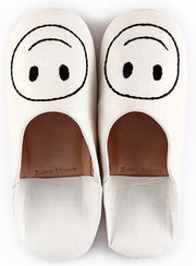 Fatimamorocco.nl  Smiley babouche WhiteBlack XL (42-45)
