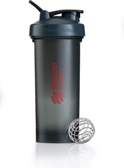 BLENDERBOTTLE | Pro45 | Shaker | Bidon | 1300ml  / 1.3 LITER | Grijs| Rood. Lekt niet en geen klonten in je shake.