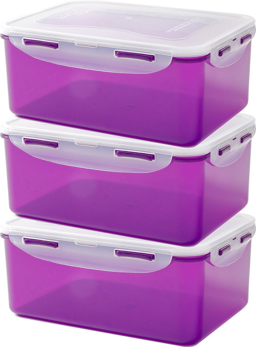 Lock&Lock Vershoudbakjes | Bewaardozen voedsel - Set van 3 Stuks - 2