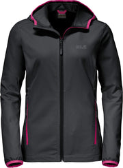 Jack Wolfskin Turbulence Softshell  Sportjas - Maat S  - Vrouwen - grijs/roze